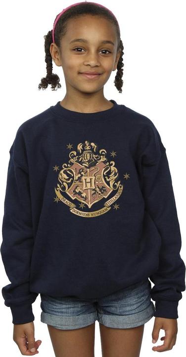 Actual product image Girls Gold Hogwart Crest Sweatshirt (128)
