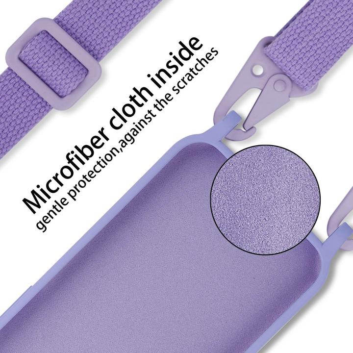 Actual product image Cadorabo Necklace Case Liquid TPU Handy Kette Liquid (Samsung Galaxy A81)