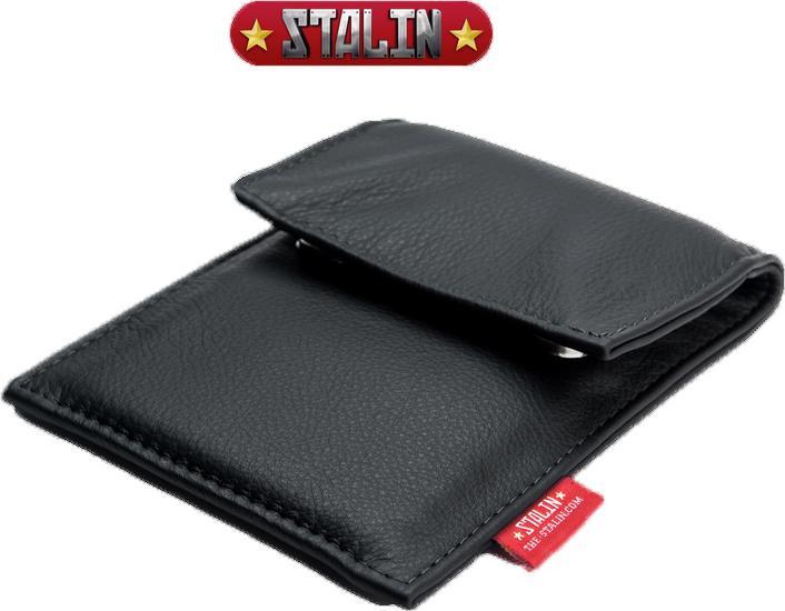 Immagine prodotto Stalin PhoneBag in vera pelle Big Black con cuciture grigio scuro (Universale)