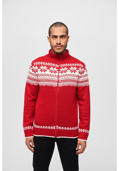 Actual product image Brandit Norwegian cardigan size XL colour red (XL)