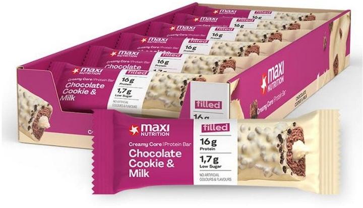 Produktbild Maxi Nutrition MAXI N. Proteinriegel 125483 Chocolate Cookie Milk 12x45g (Schokolade, Cookie, 12 Stk., 800 g)