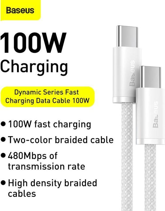 Image du produit Baseus USB C — USB C (1 m, USB 2.0)