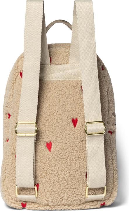 Actual product image Studio Noos Ecru Teddy Hearts Mini Backpack