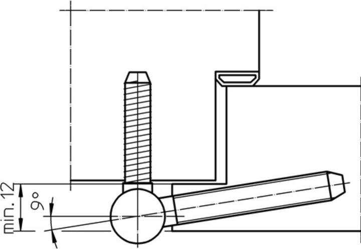 Produktbild Simonswerk Einbohrband BAKA B 1-15 2-teilig vernickelt 40 kg DIN links / rechts Holztüren