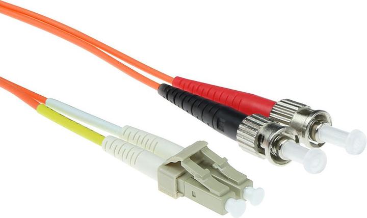 Produktbild 30 meter LSZH Multimode 50/125 OM2 fiber patch cable duplex with LC and ST connectors (30 m)
