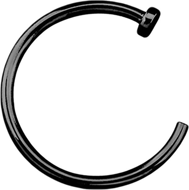 Image du produit Star Piercing Anneau de nez ouvert noir (sans laiton, Argent sterling 925)