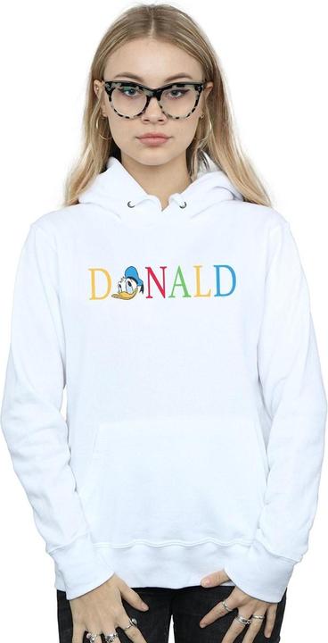 Actual product image Disney Womens/Ladies Donald Duck Letters Hoodie (S)