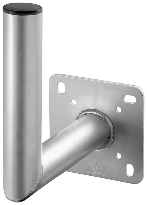 Goobay Aluminuim SAT Dish Wall Mount, Grey (Mirrors + antennas Mounting)