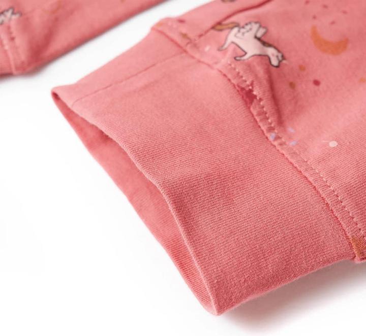 Produktbild VidaXL Kinderpyjama mit Langen Ärmeln Altrosa 92,Material: 95 (92)