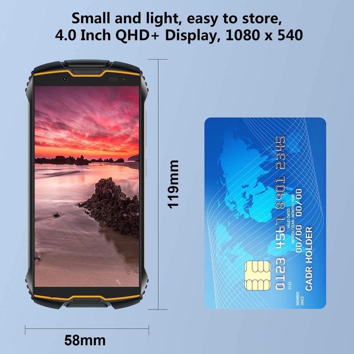 Produktbild Cubot Kingkong Mini 2 (32 GB, Black, Orange, 4", Dual SIM + SD, 13 Mpx, 4G)