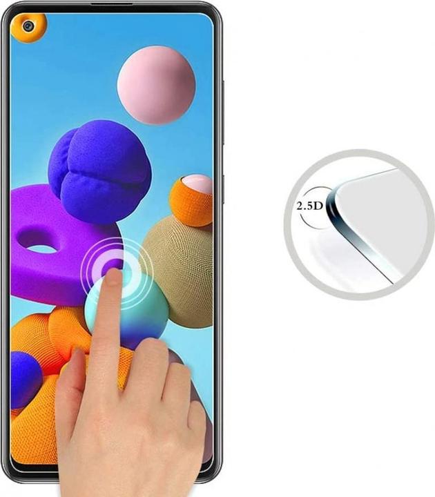 Actual product image Screenguard Samsung Galaxy A21s bulletproof glass protective film Case Friendly Design (1 Piece, Samsung Galaxy A21s)