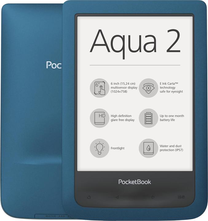Actual product image PocketBook Aqua 2 (6", 8 GB, Azure blue)