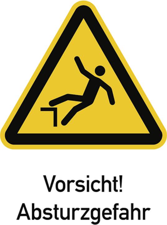 Produktbild Moravia Warnzeichen Vorsicht! Absturzgefahr Folie, 131x185 mm