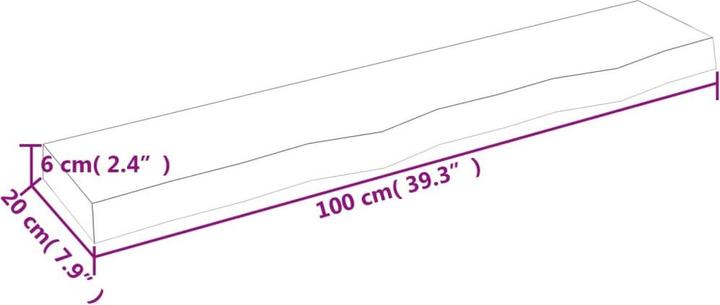 Actual product image VidaXL Lian (100 x 20 x 6 cm)