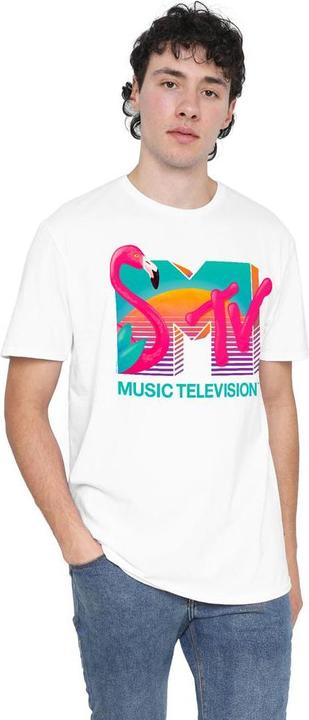 Actual product image MTV Mens Vibrant Flamingo Sunset T-Shirt (L)