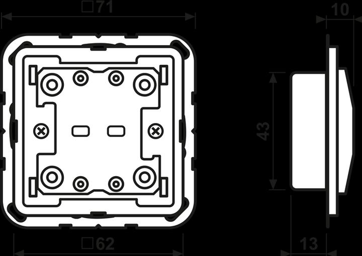 Produktbild JUNG LSCD10721ST KNX Standard 2f. Taster