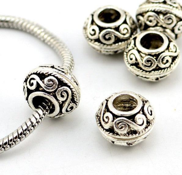 Hermex Mystische Bead Perle - Silbrig (Zinklegierung)