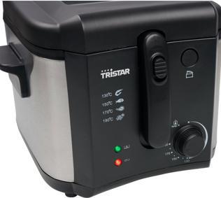 Image du produit Tristar Friteuse FR-6878 - 2,5 litre - 1600W - Inklapbaar handvat - RVS/Zwart