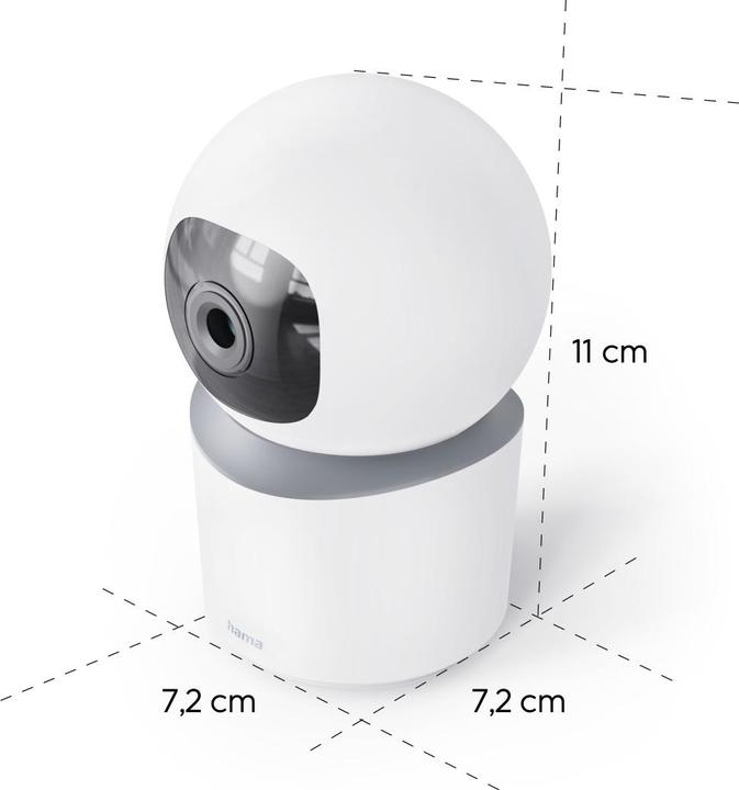 Actual product image Hama Smart surveillance camera, WLAN, indoor, recording, swivelling, full HD (1920 x 1080 Pixels)