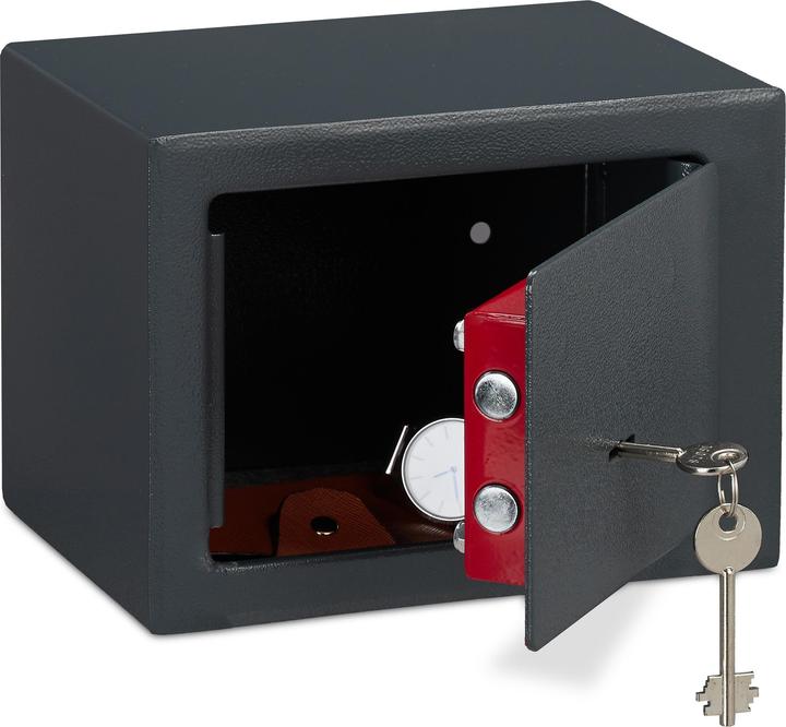 Actual product image Relaxdays Home Safe With Keys, Double-Bit Lock