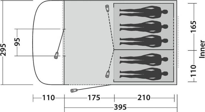 Actual product image Easy Camp Palmdale 500 (Tunnel tent, 16.50 kg, 5 persons)