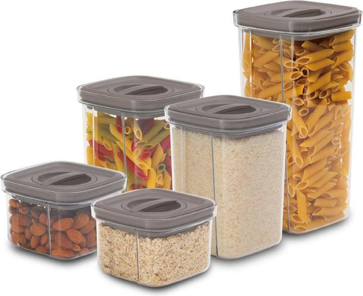 Produktbild BerlingerHaus Design Vorratsdosen für Lebensmittel, 5-teilig, taupe (1.50 l)