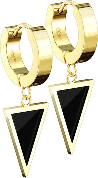 Star Piercing Ohrring zum Klappen vergoldet Anhänger Dreieck (ohne Messing, Chirurgenstahl 316L)