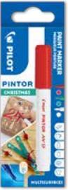 Image du produit Pilot Marqueur créatif PINTOR, encre très opaque, séchage rapide, 2.3mm (EF), jeu de 3 Christmas (w/rt/gn) (Vert, Blanc, Rouge, 3 x)