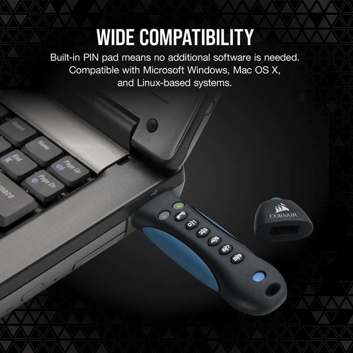 Image du produit Corsair USB 256GB Padlock3 U3 COR (256 Go, USB 3.0)