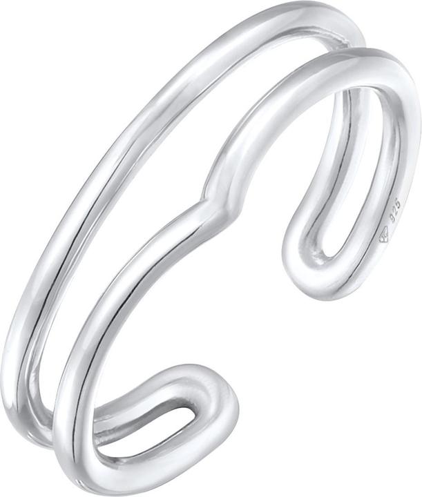 Actual product image Elli Ring Wrap Ring Open V Shape 925 Silver (54, 925 Silver)