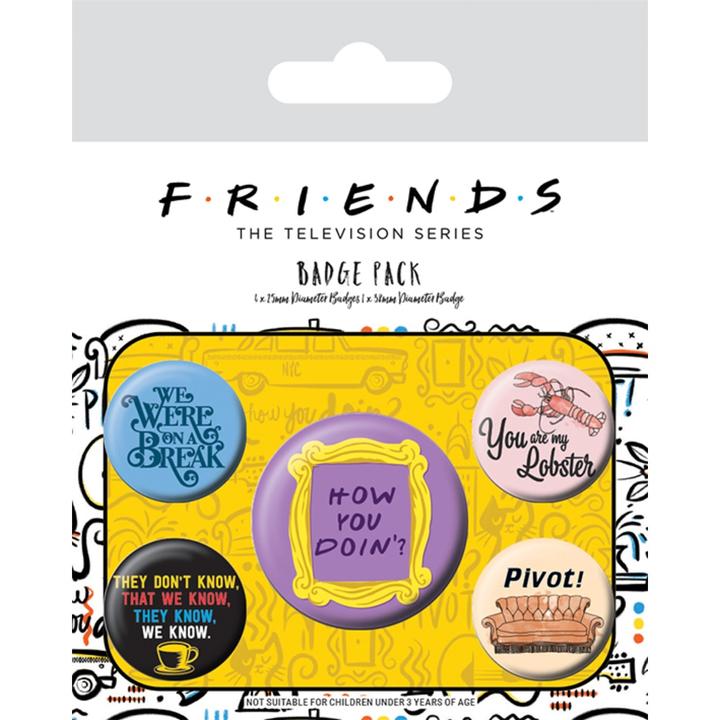 Immagine prodotto Friends Quote Pin Set 5Pack plastica