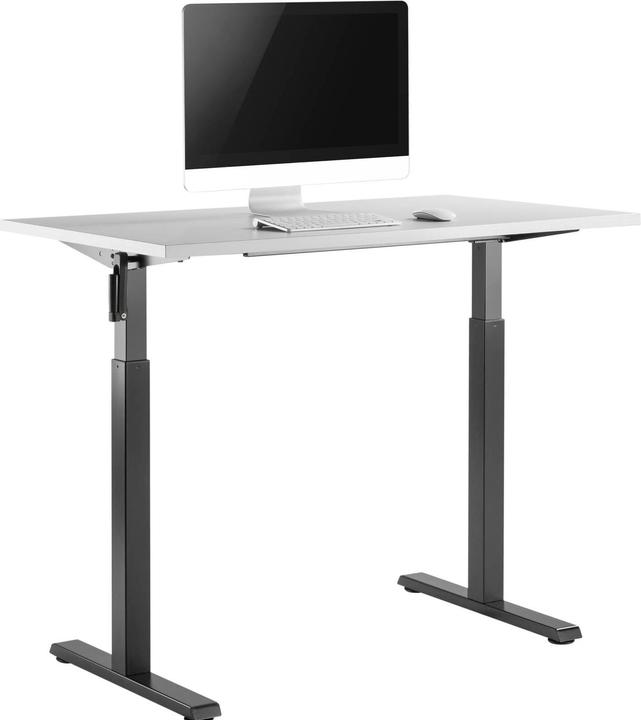 Produktbild Fromm & Starck Höhenverstellbarer Schreibtisch Gestell Hubsäulentisch manuell schwarz 70 kg (82 x 60 cm)