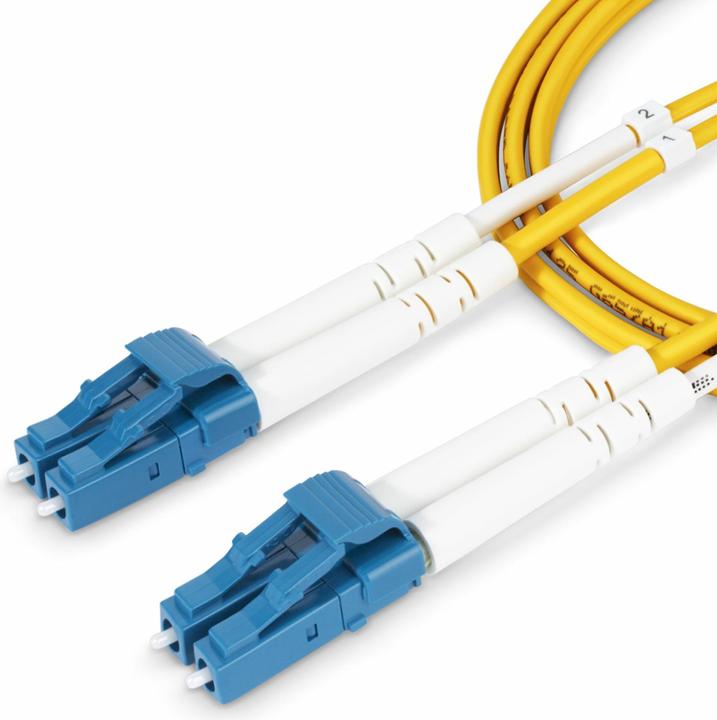 Produktbild StarTech com 50 Meter LWL Patchkabel LC LC (UPC) Singlemode OS2 Duplex, 9/125µm, 10Gbit, Biegeunempf (CAT6, 50 m)