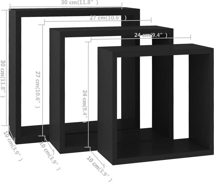Produktbild VidaXL Wandregal (30 x 10 x 30 cm)