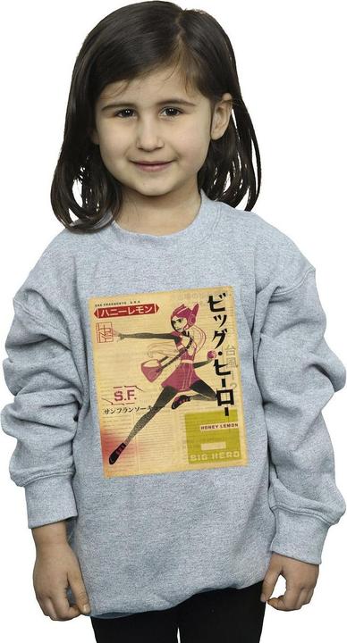 Produktbild Disney Big Hero 6 Baymax Honey Lemon Newspaper Sweatshirt Mädchen (140, 146)