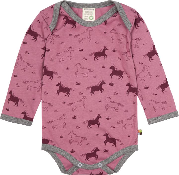 loud + proud Body langarm Druck Pferd Grape (86, 92)