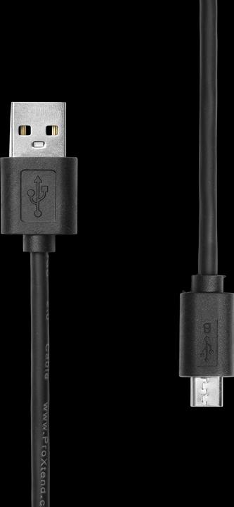 Image du produit ProXtend Câble USB 2.0 A vers Micro B M/M Noir 0.5M (0.50 m, USB 2.0)