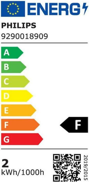 Energie-Label Philips Lampe 1.8 W (30 W) E14 Warmweiss (E14, 1.80 W, 150 lm, 1 x, F)