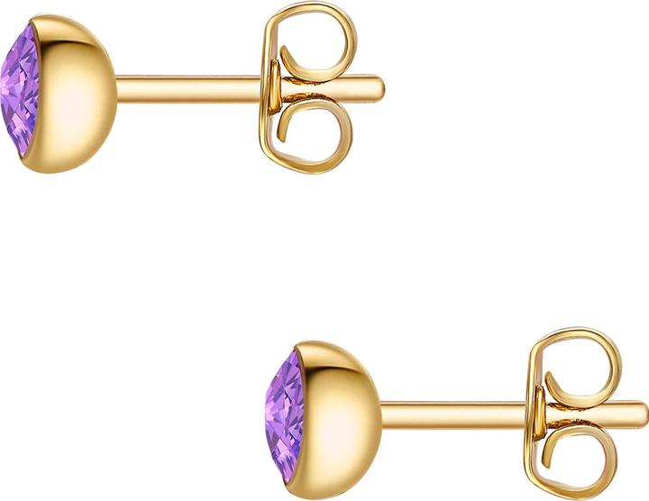 Produktbild Glanzstücke München Damen Sterling Silber Amethyst gelbgold - 28713 (Sterling Silber)