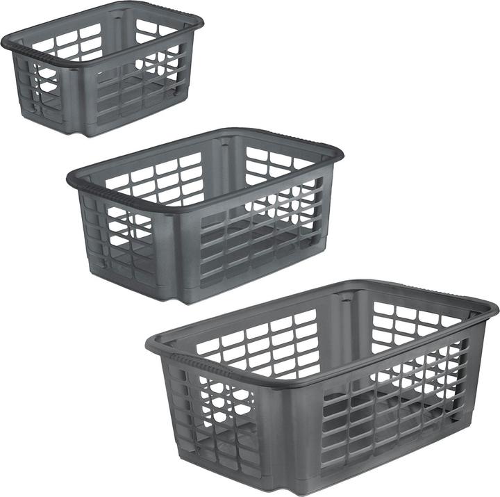 Image du produit Rotho Lot de 3 paniers empilables pivotants REVERSO