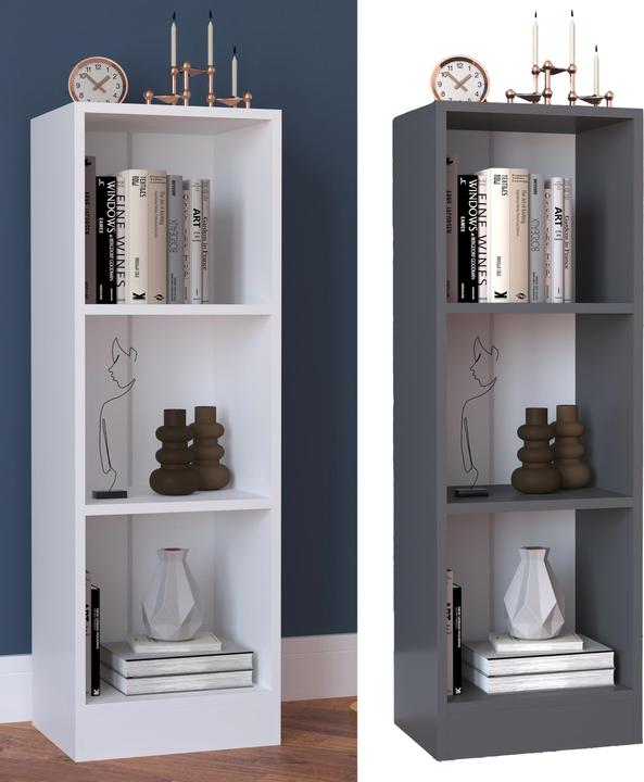 Produktbild VCM Holz Aufbewahrung Stand Regal Bücherregal Deko Bücher Standregal Dilos S 3-fach (38 x 30 x 114 cm)