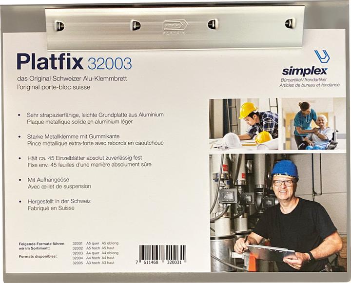 Image du produit Simplex Sous-main Platfix (21 x 29,5 cm)