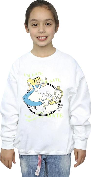 Produktbild Disney Mädchen Alice im Wunderland Ich bin spät dran Sweatshirt (128)