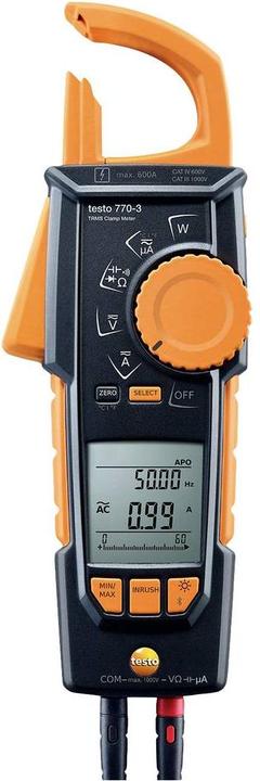 Image du produit Testo 770-3 Pince ampèremétrique numérique CAT III 1000 V, CAT IV 600V Affichage (Counts) : 6000 (CAT IV 600V, CAT III 1000V)