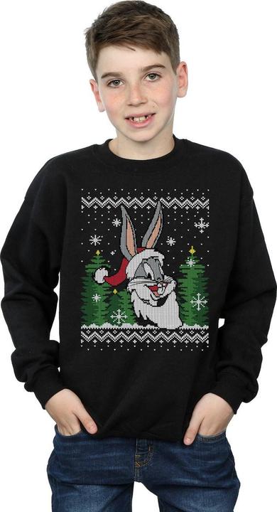 Actual product image Looney Tunes Boys Bugs Bunny Christmas Fair Isle Sweatshirt (152, 158)