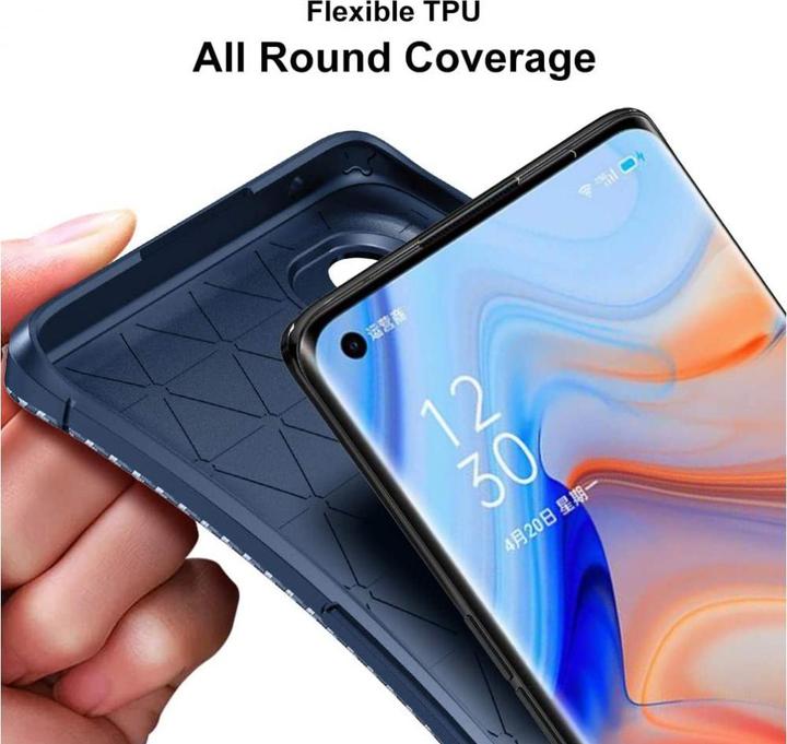 Produktbild Screenguard Oppo Reno4 Pro 5G Hülle Carbon Design TPU Case (Oppo Reno 4 Pro 5G)