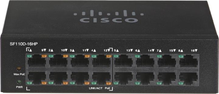 Actual product image Cisco SF110D-16HP: 16 port switch (16 ports)