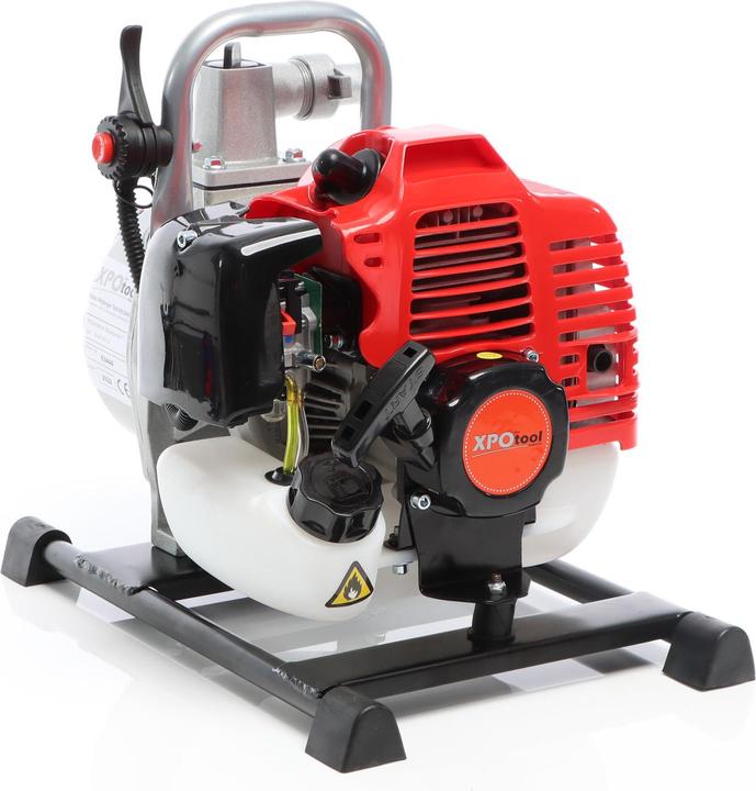 Produktbild XPOtool Benzin Wasserpumpe 1,25kW 25,4mm 8.000l/h 30m Gartenpumpe 2-Takt-Motor (Gartenpumpe)