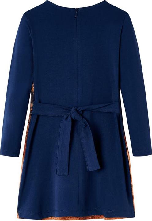 Produktbild VidaXL Kinderkleid mit Langen Ärmeln Marineblau 140,Material der (140)