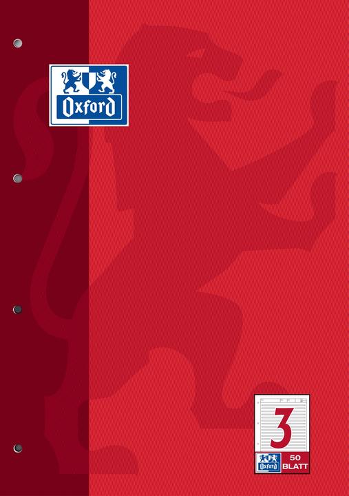 Produktbild Oxford Arbeitsblätterblock, A4, Lineatur 3 (A4, Harter Einband)